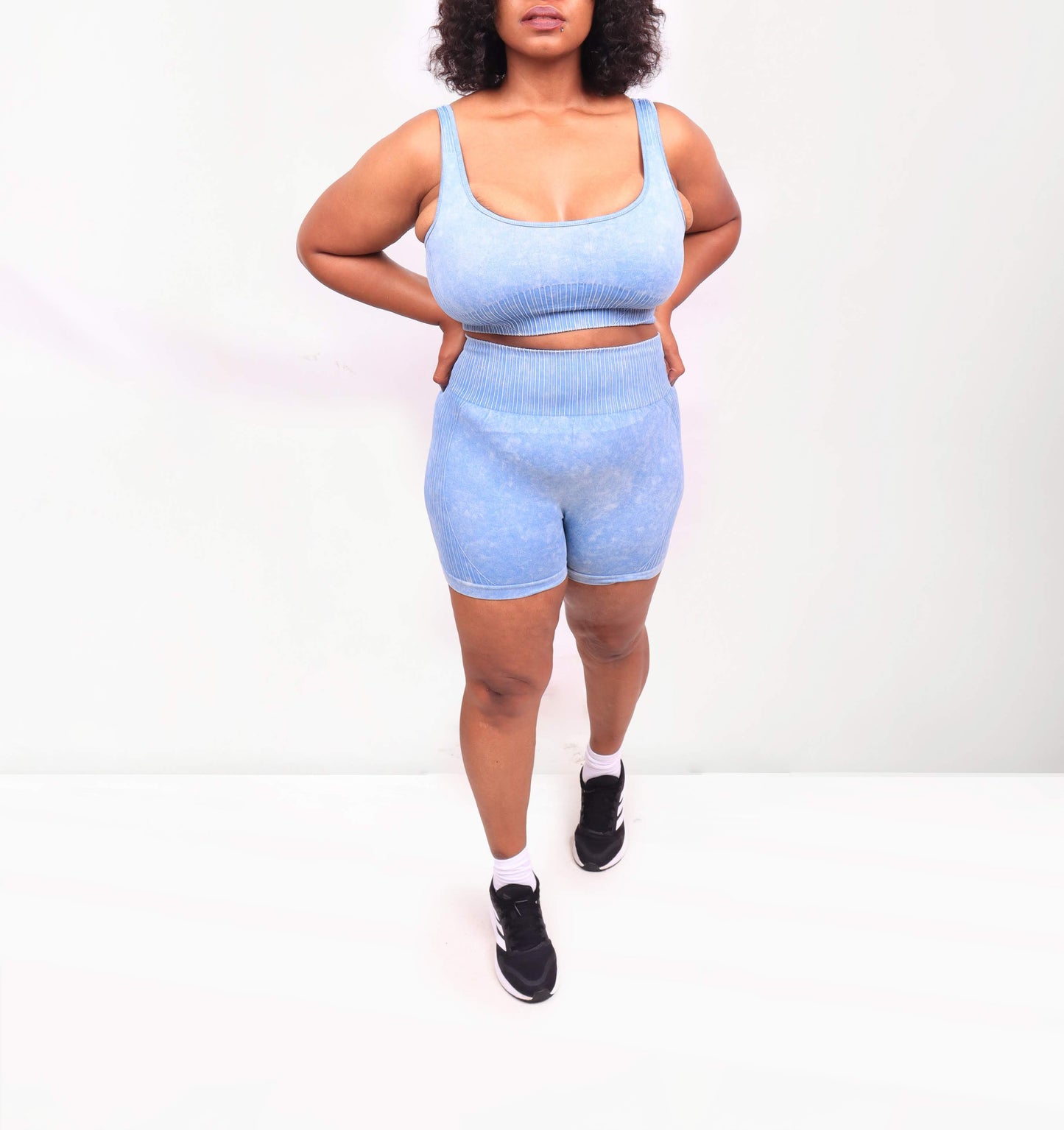 DENIM BLUE 2 PIECE GYM SET