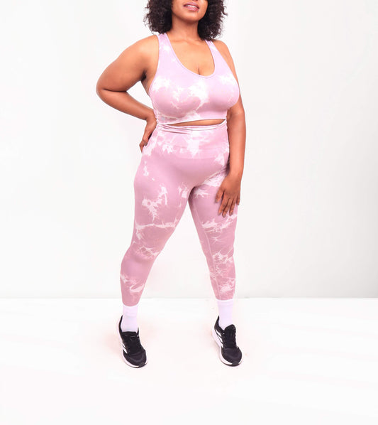PINK AND WHITE 2 PIECE GYM SET