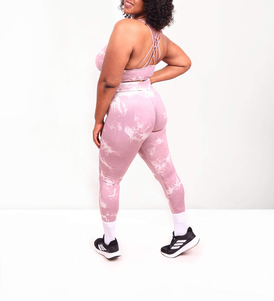 PINK AND WHITE 2 PIECE GYM SET