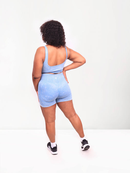 DENIM BLUE 2 PIECE GYM SET
